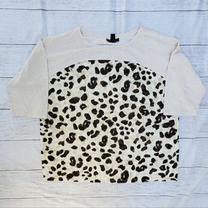 Style & Co Plus Size 3/4 Sleeve Leopard top